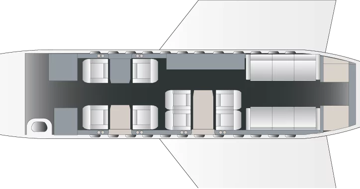 cabin layout falcon 900