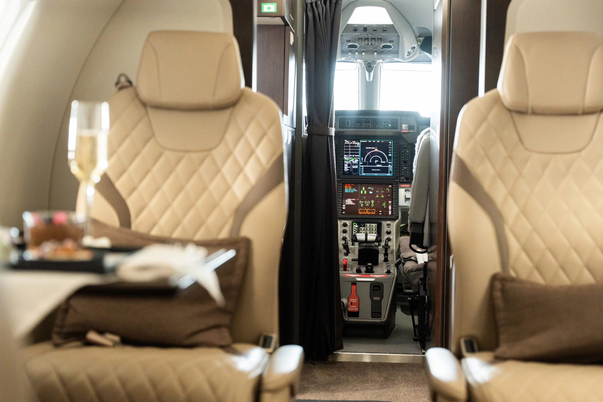 Flyinggroup Pilatus PC24 interior in Antwerp