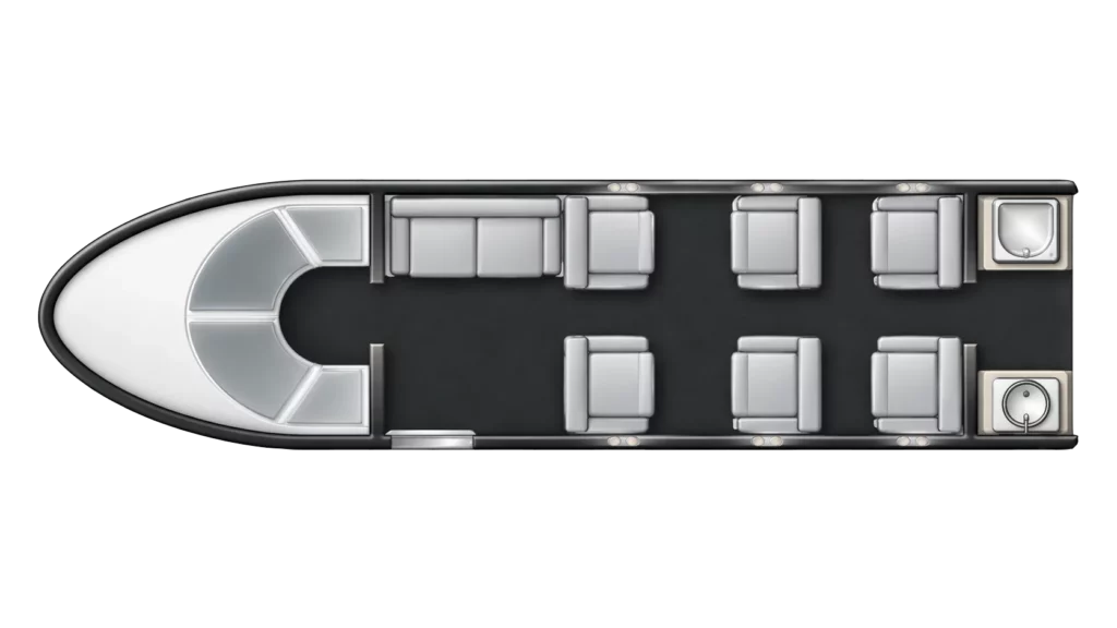 Private Jet Cessna Citation VII by Flyinggroup/Hyperion cabin layout