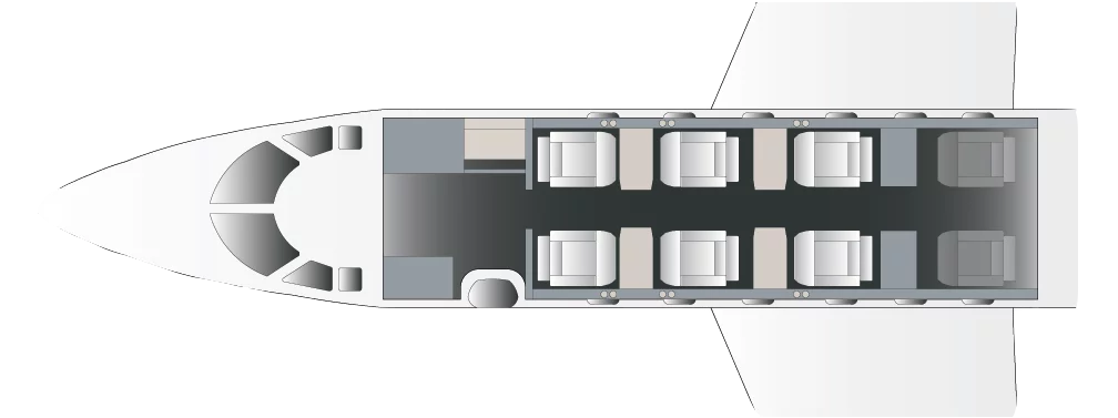 Floorplan Pilatus PC-24 by Flyinggroup