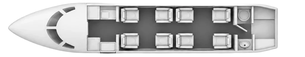EMBRAER LEGACY 500 Cabin Layout, no background